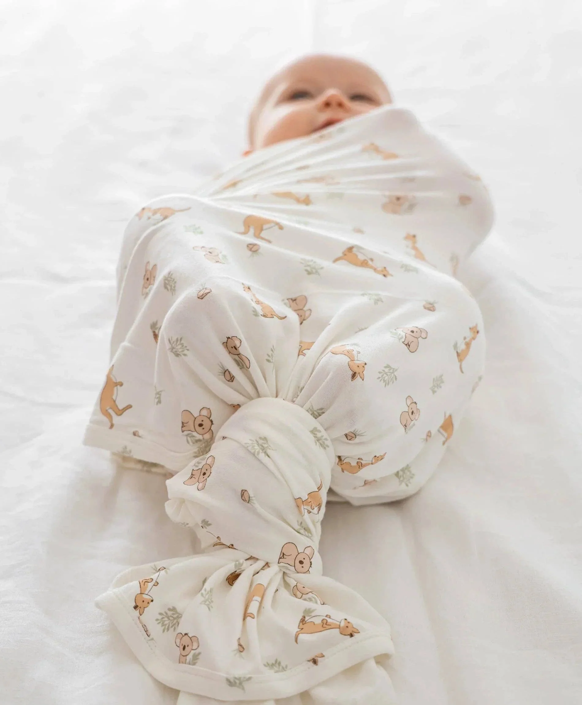 Organic Swaddle Wrap - Kangaroo & Koala - Image 3