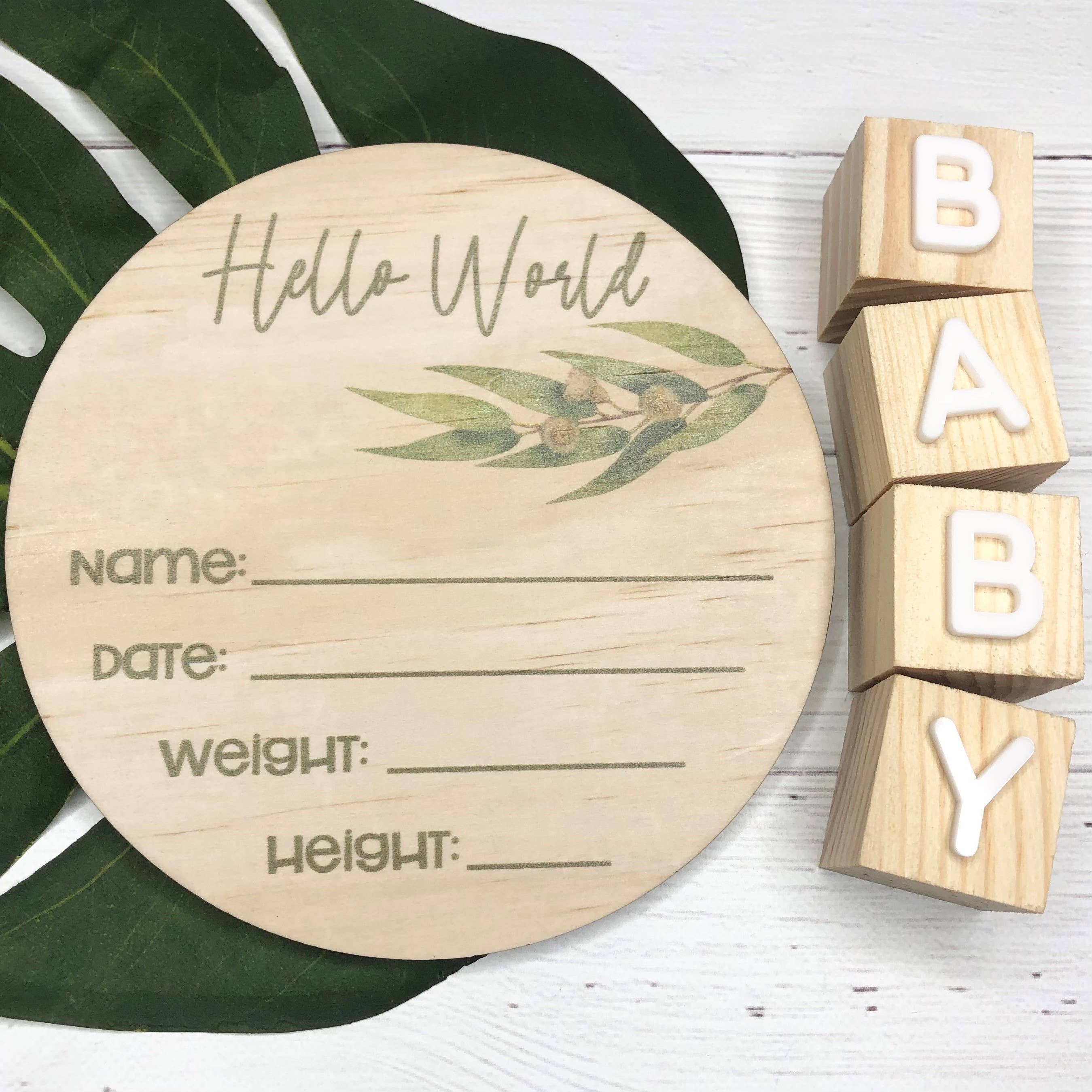 Plaque | Birth Announcement - Eucalyptus - Image 3