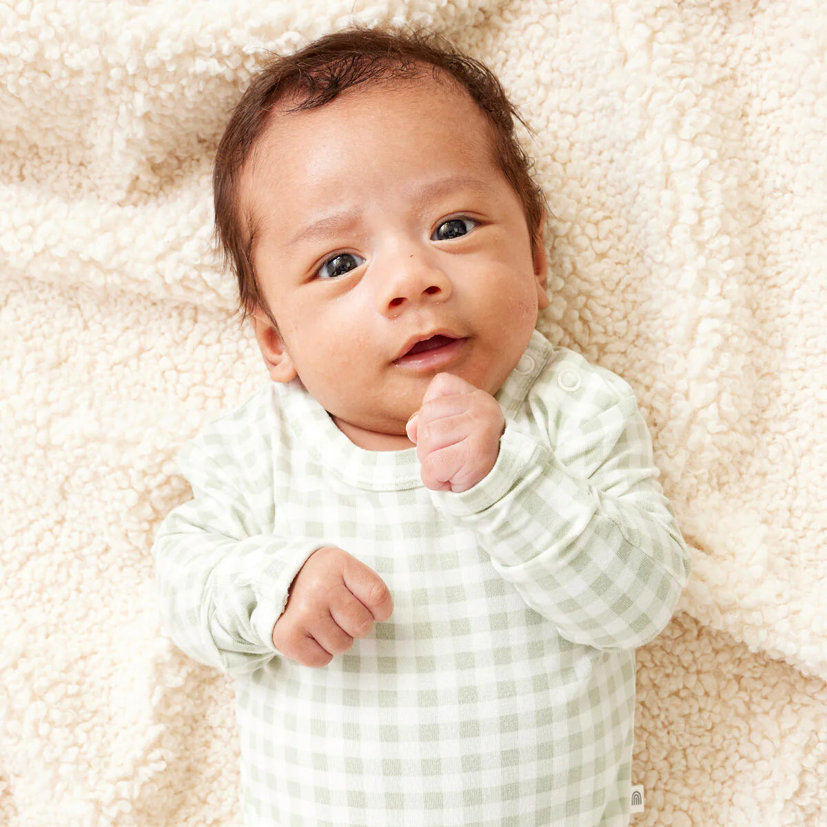 Bodysuit | Long Sleeve - Sage Gingham - Image 3