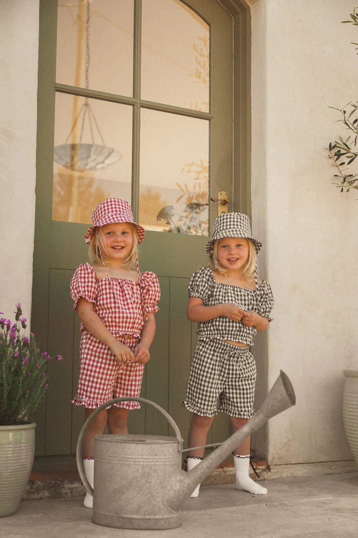 Bucket Hat | Gingham - Crimson - Image 6