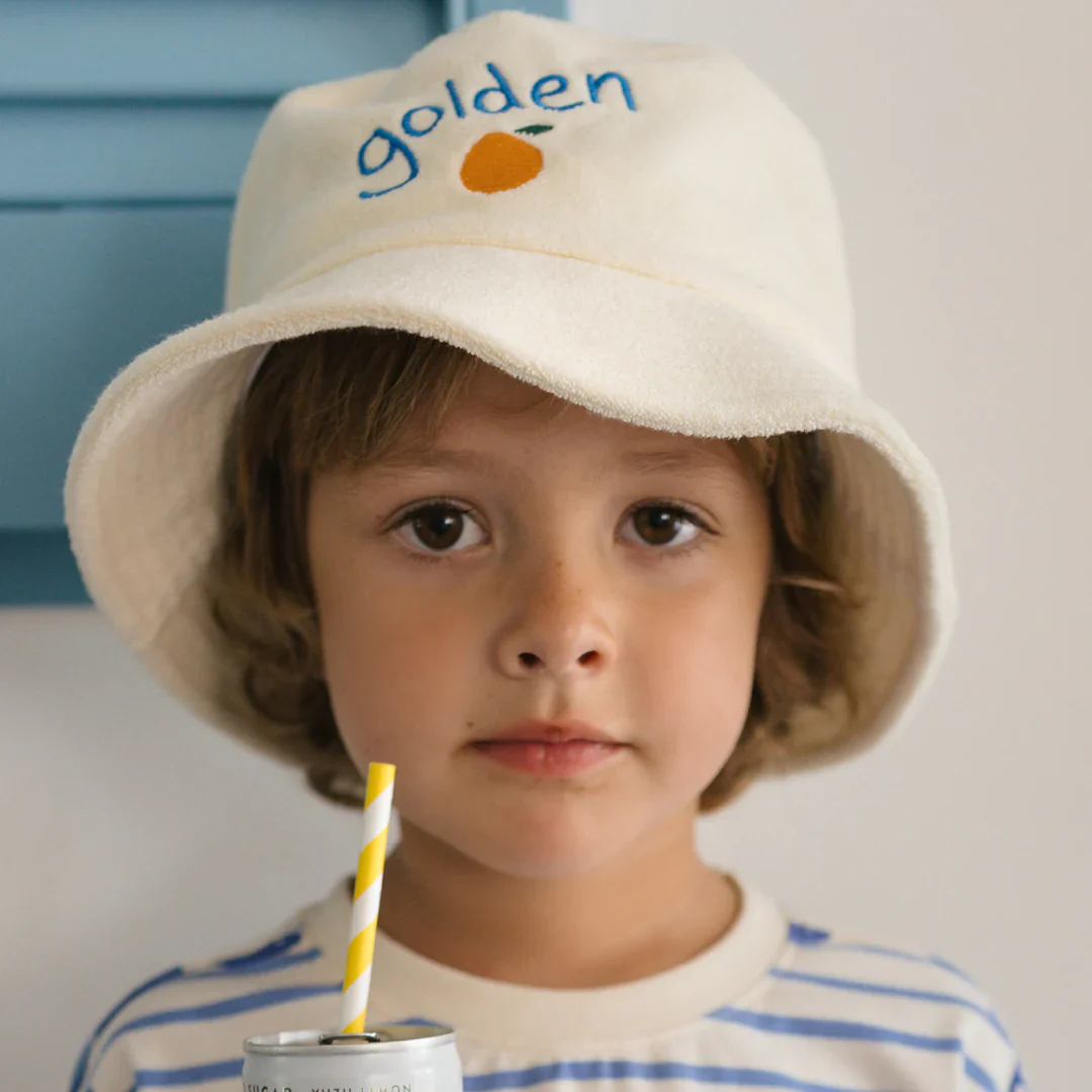 Bucket Hat | Retro Ciao Golden Pesci - Cream - Image 4