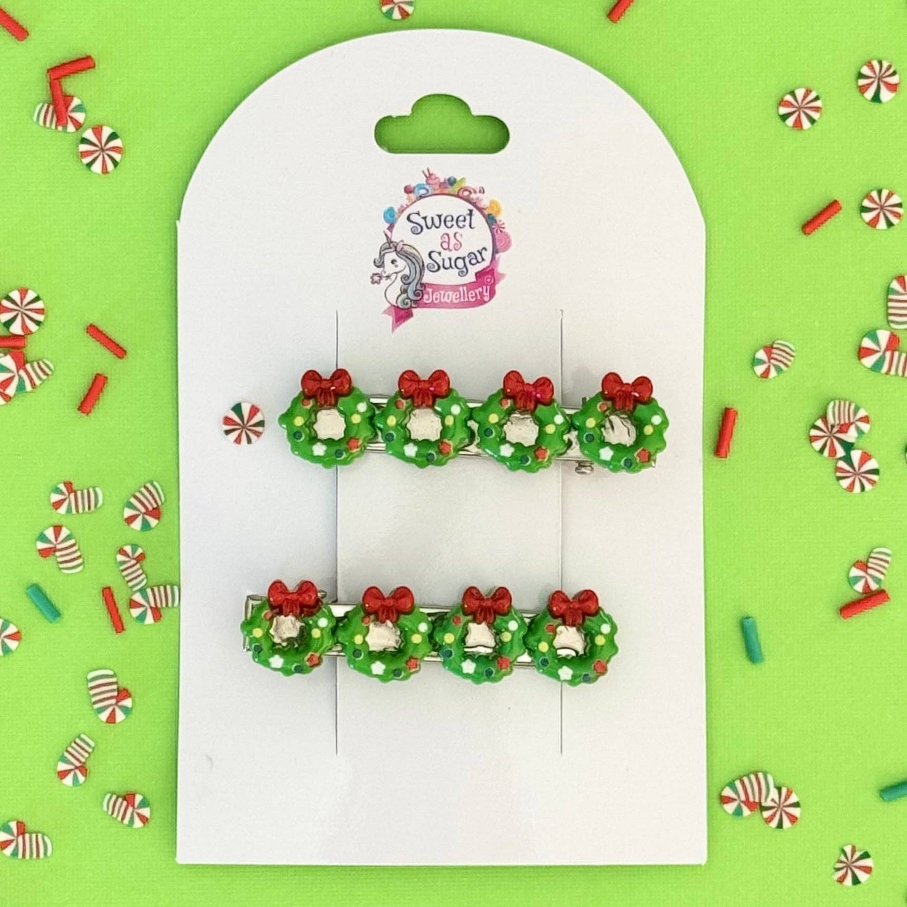 Hair Pin - Christmas Wreath - Image 2