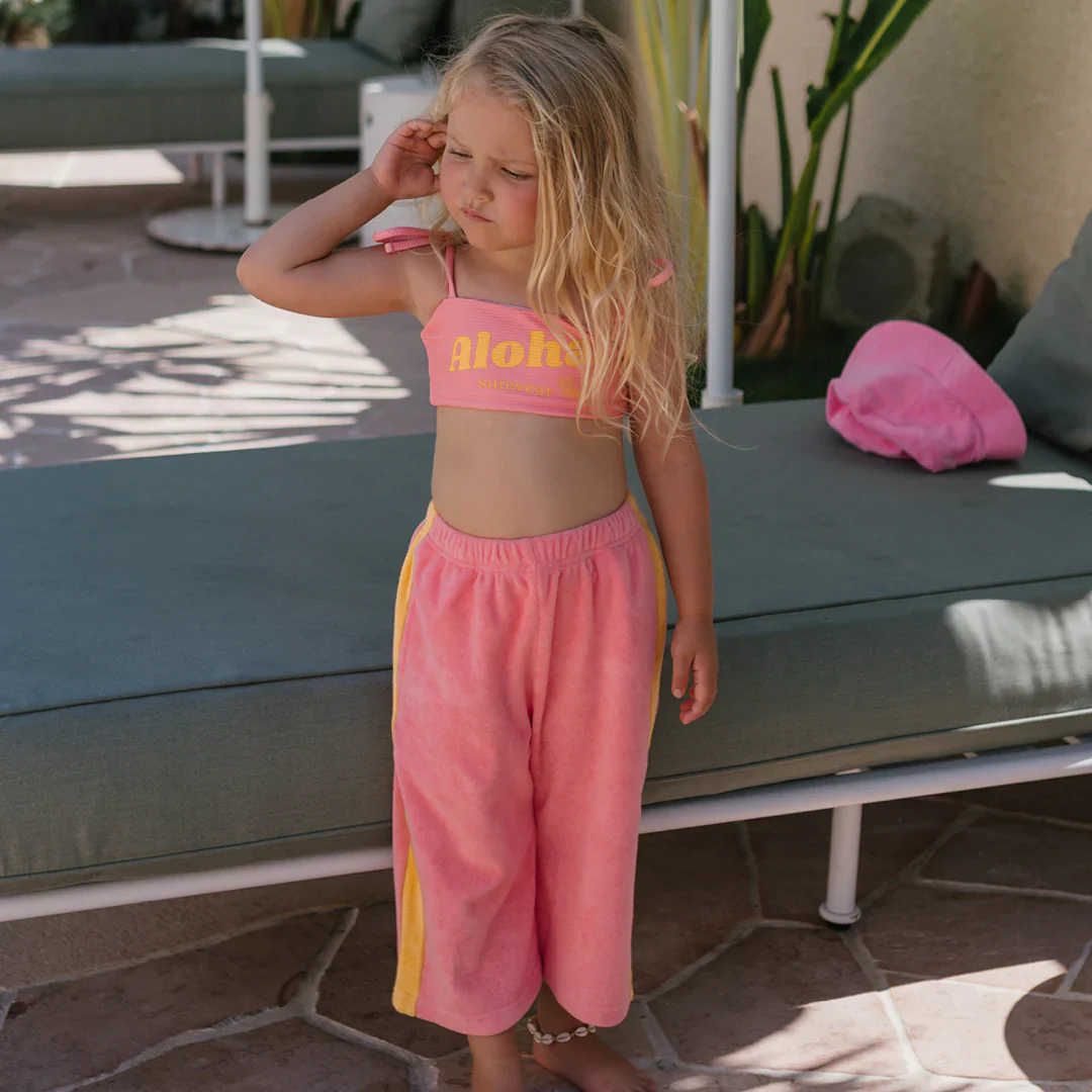 Ciao Tutti Wide Leg Pants - Pink Icing & Golden Cream - Image 6