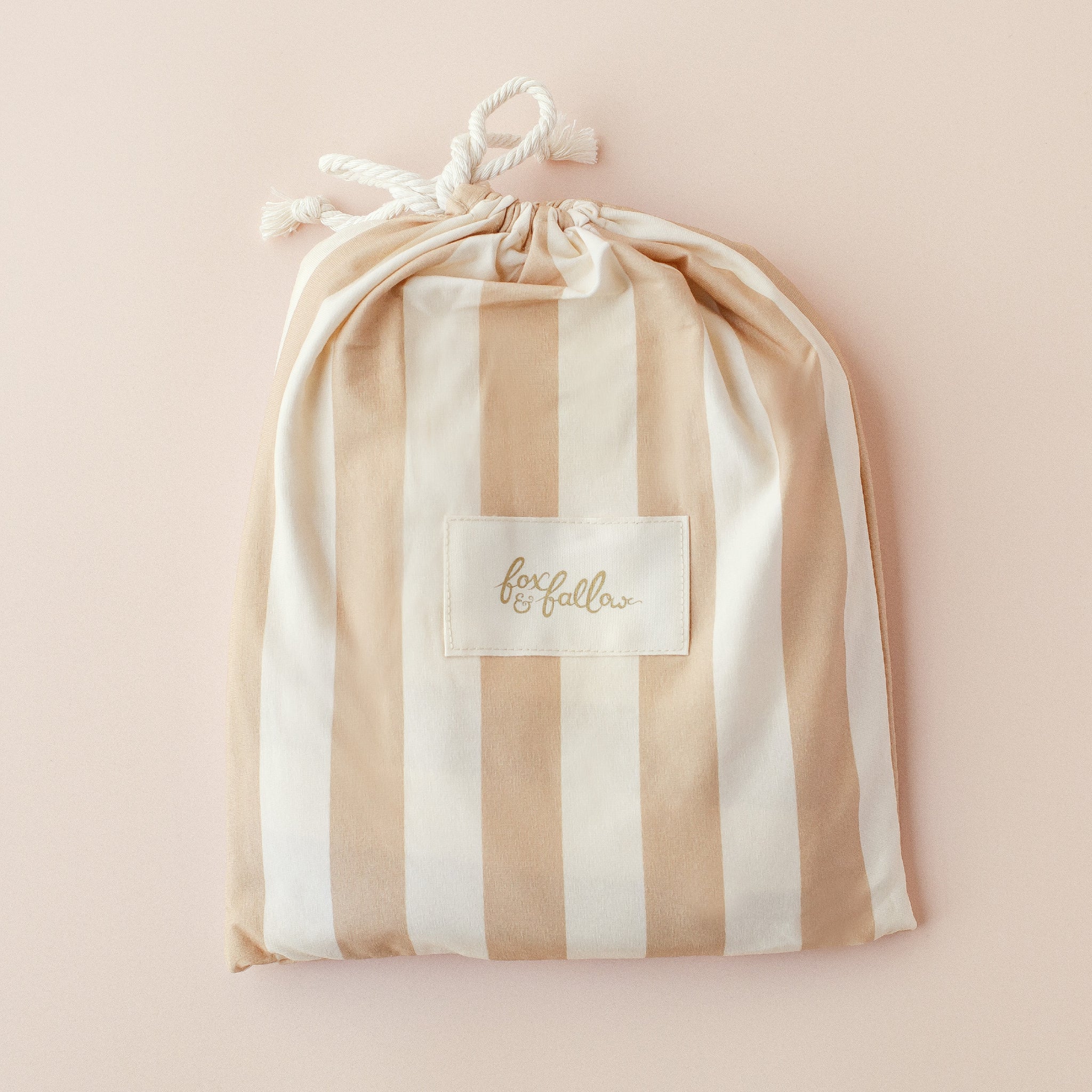 Cot | Fitted Sheet/Change Pad Cover | Organic - Coffee Stripe