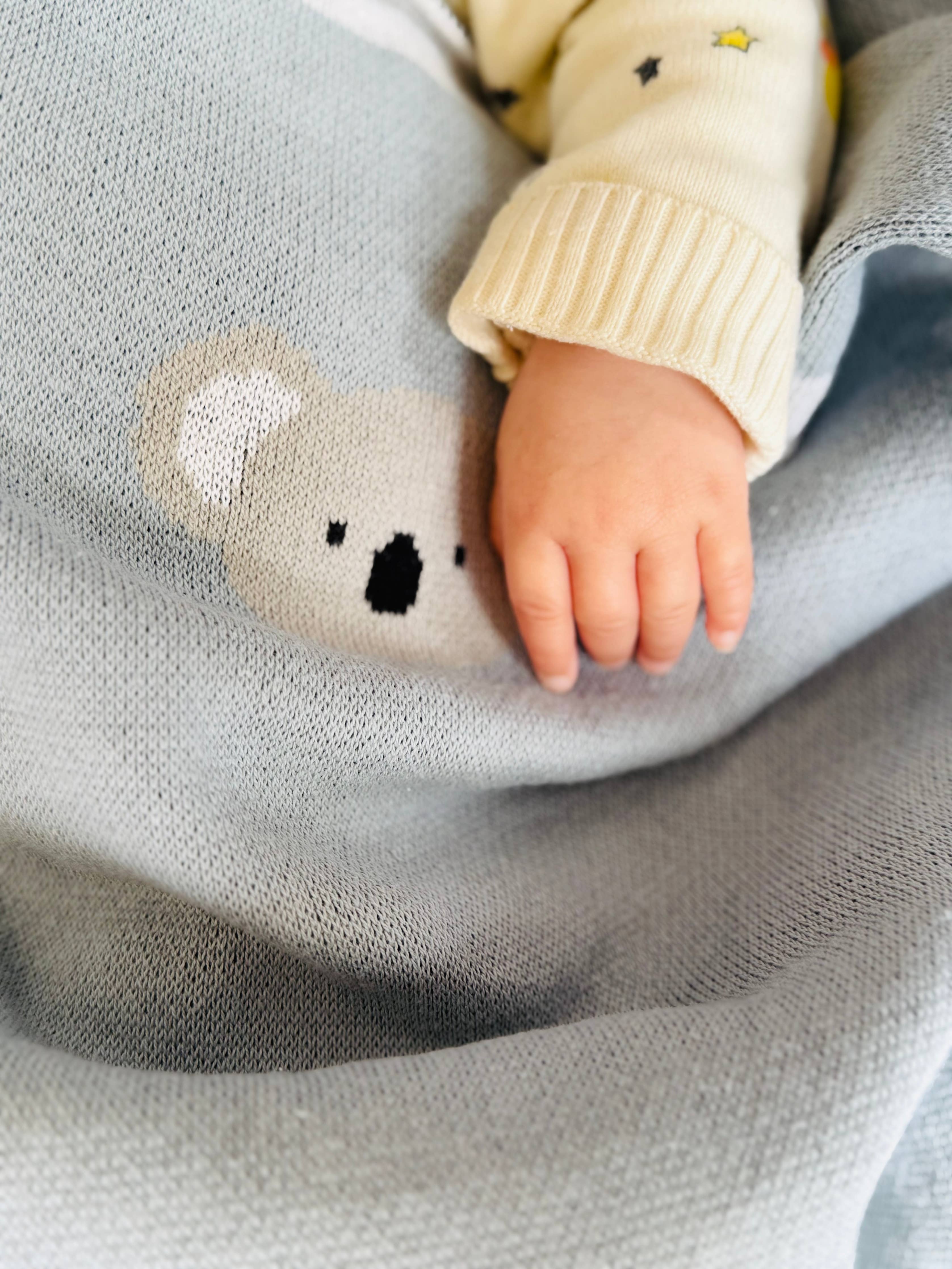 Cotton Knitted Blanket - Koala - Image 2