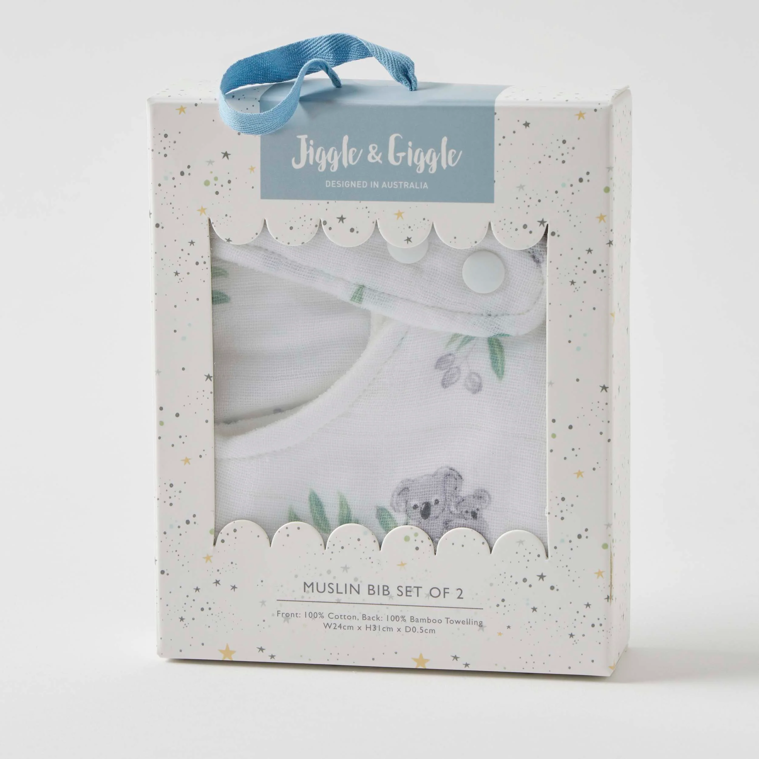 Muslin Bib Set of 2 - Koala Cuddles - Image 2