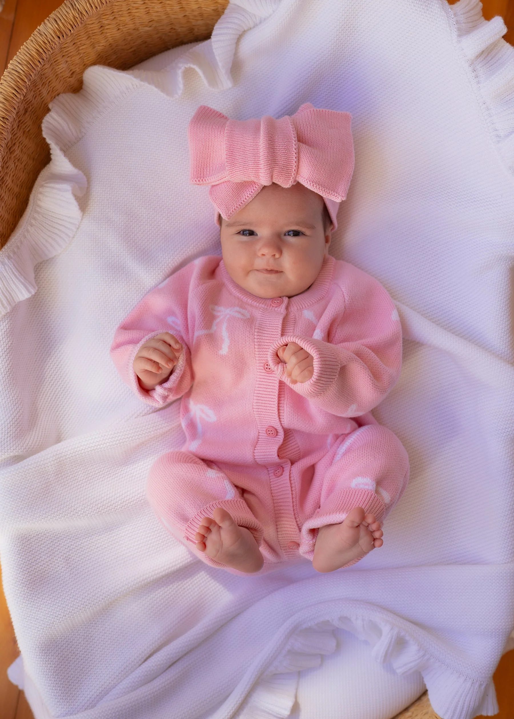 Knit Classic Romper | Milk Bows - Image 3