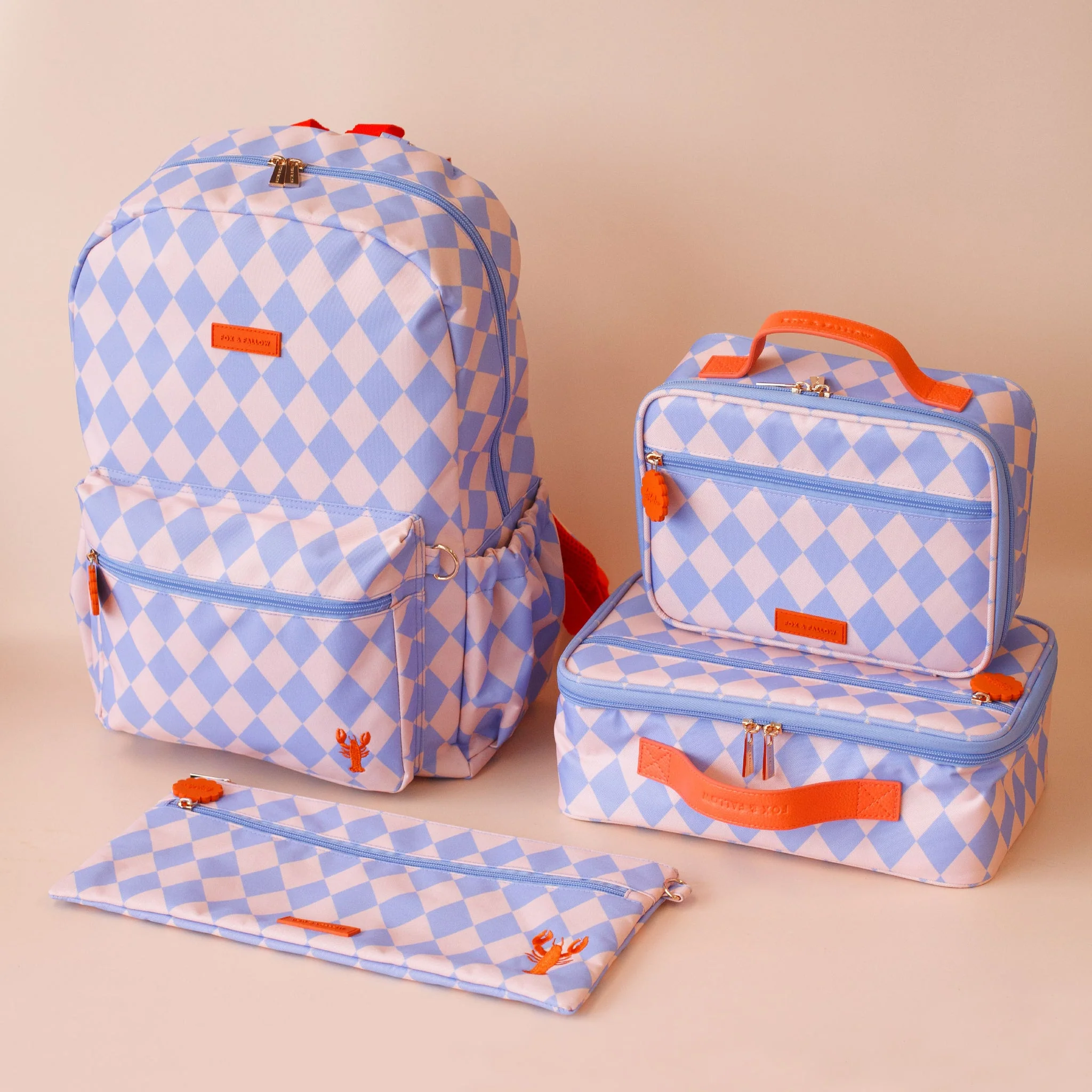 Large Pencil Case | Blue Diamonds - Image 3