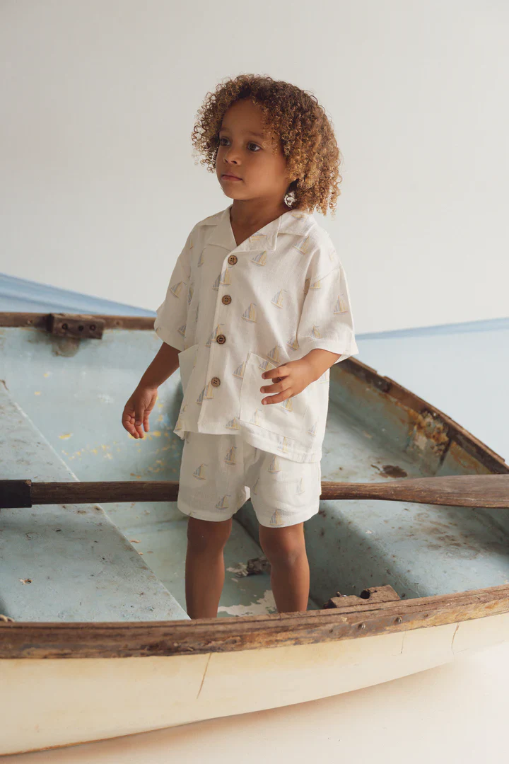 Linen Shorts | Sailboat - Image 2