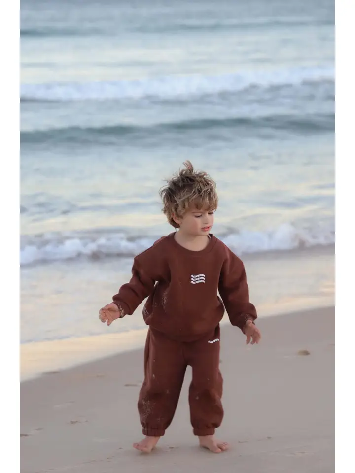 Track Pants | Mini Waves - Chocolate - Image 5