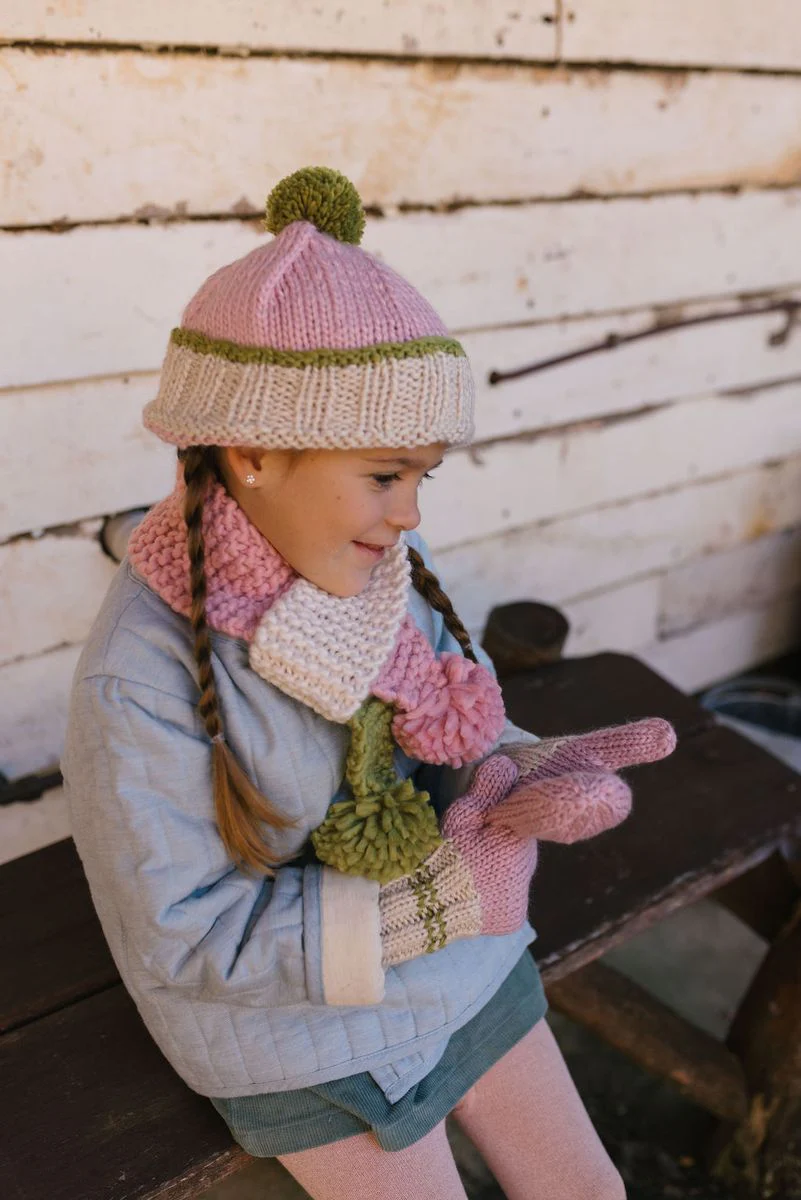 Mittens | Teddy - Pink and Green - Image 2