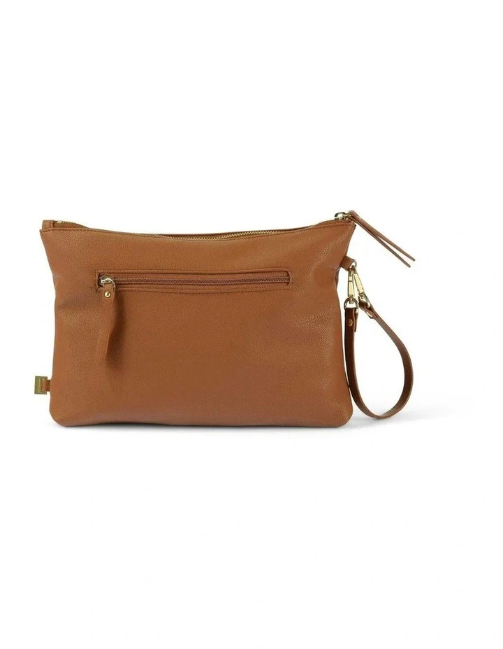 Nappy Changing Pouch - Chestnut Brown Vegan Leather - Image 6