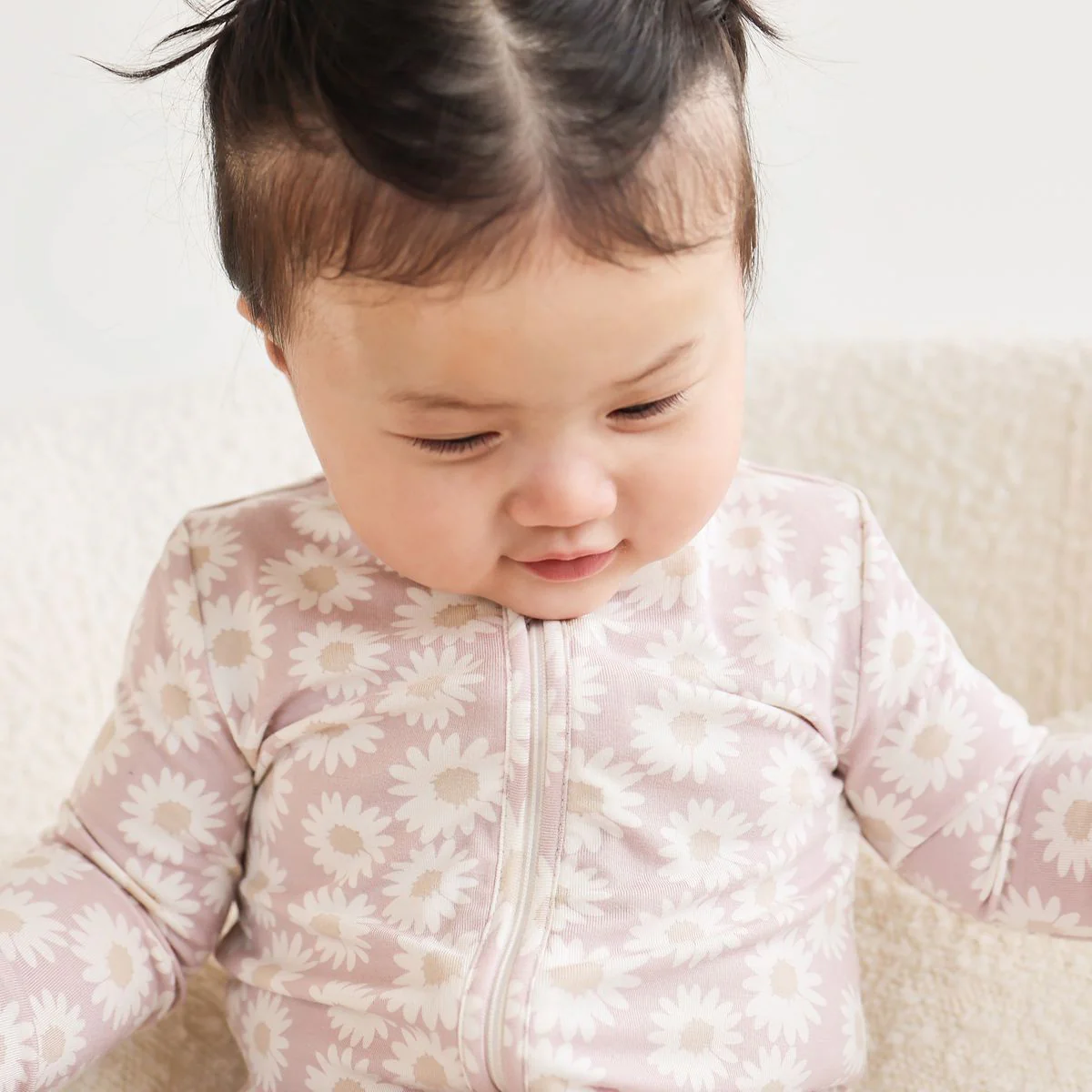 Onesie | Day or Night Long Sleeve - Lilac Daisy - Image 3