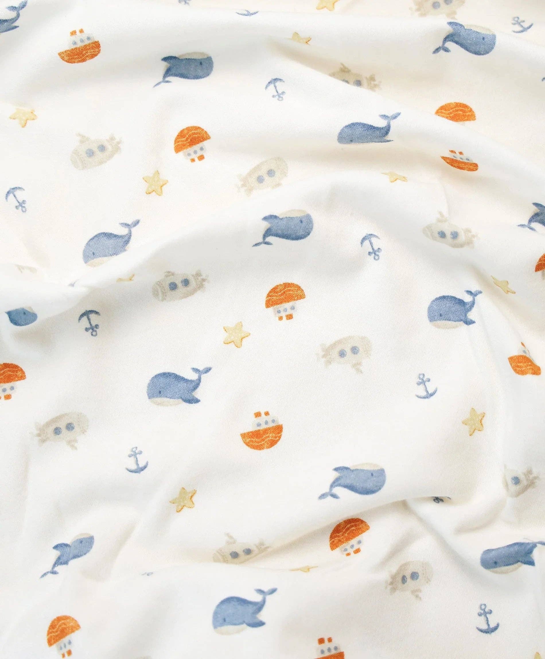 Organic Swaddle Wrap - Sea - Image 3