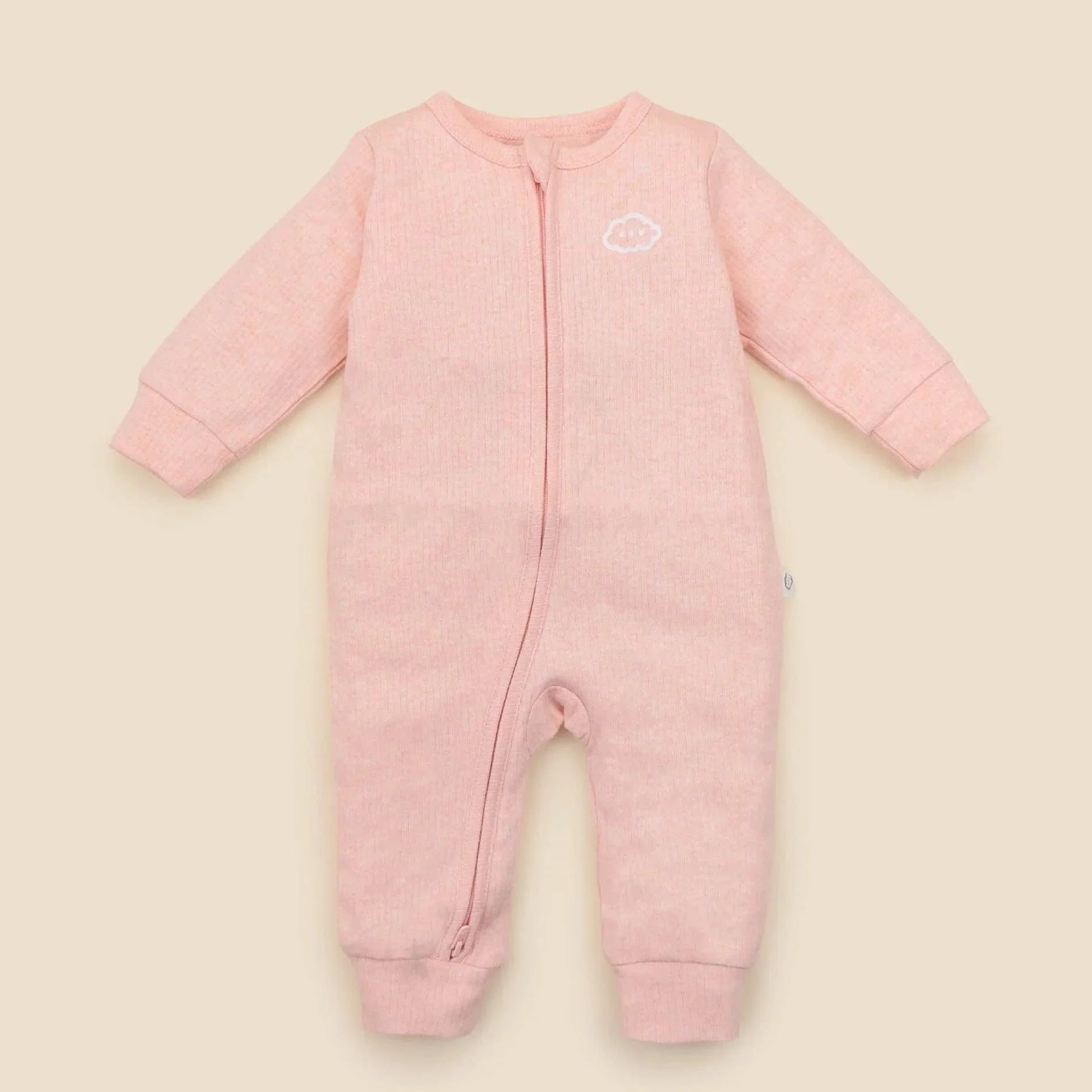 Organic Cotton Growsuit - Heather Pink