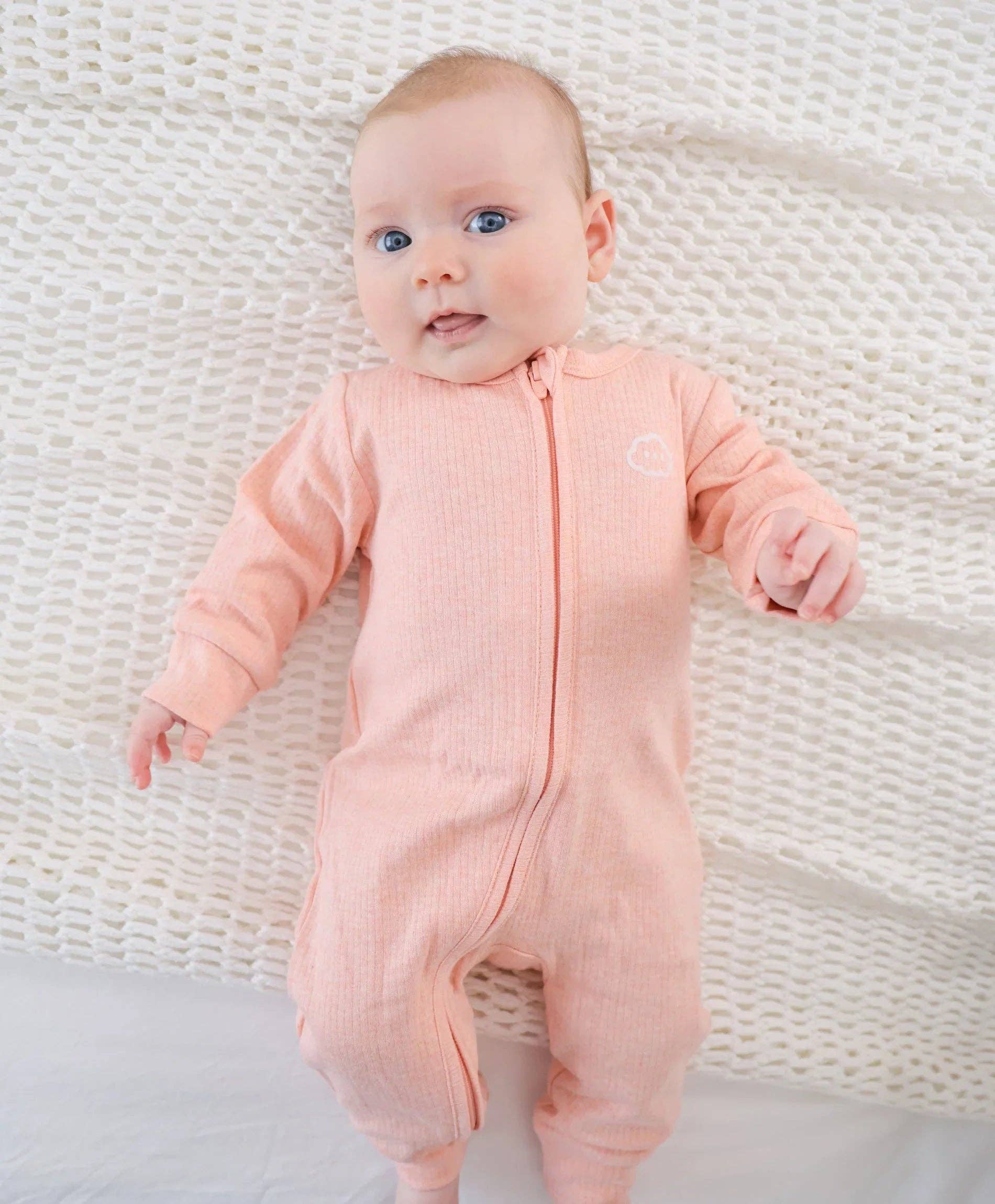Organic Cotton Growsuit - Heather Pink - Image 4