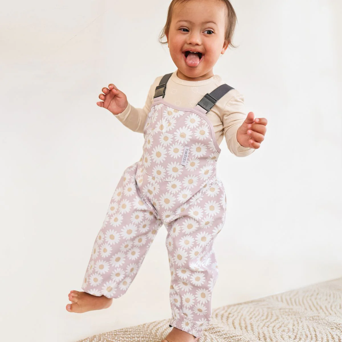 Splashy Overalls - Lilac Daisy - Image 3