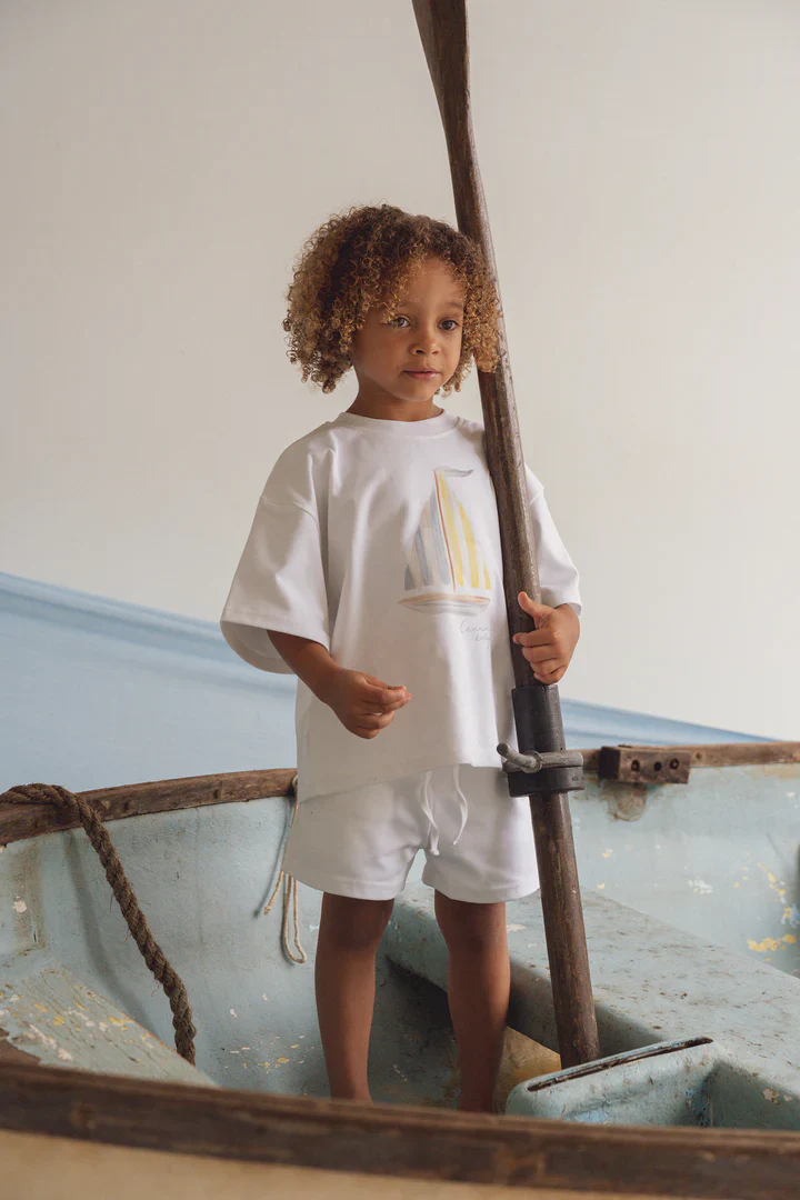 T-shirt & Shorts Set | Sailboat - Image 2
