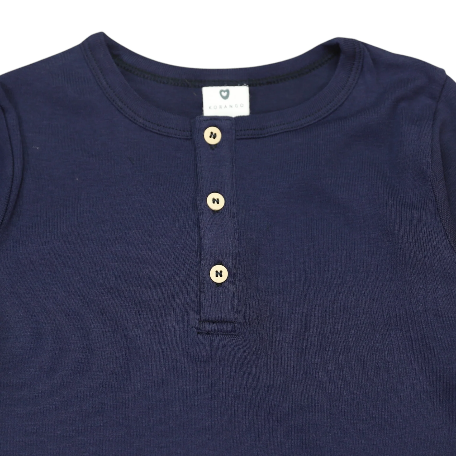 Top | Henley Long Sleeve - Navy - Image 3